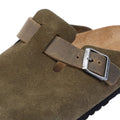 Birkenstock Boston Zuecos Verdes De Ante