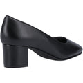 Hush Puppies Anna Tacones Negros De Cuero Para Mujeres