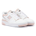 New Balance 550 Zapatillas De Cuero Blanco/Rosa Para Mujer