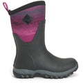 Muck Boots Arctic Sport Mid Botas De Agua Negras/Magenta De Goma.