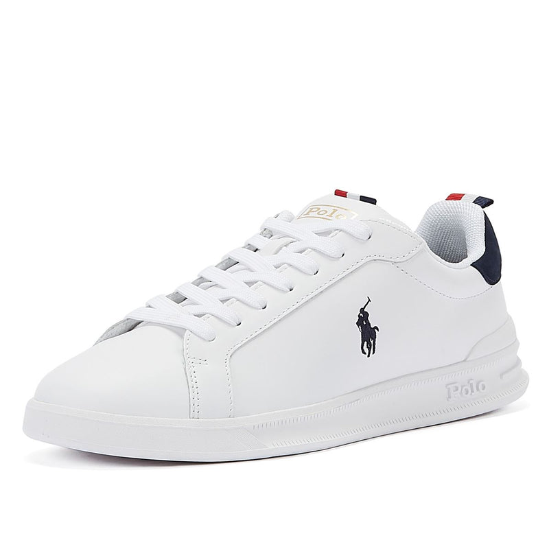 Ralph Lauren Zapatillas Bajas De Cuero Premium Blancas