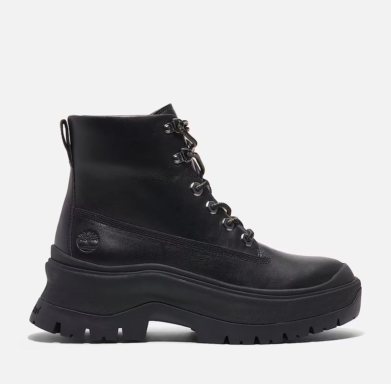 Timberland Roxie Lane Mid Lace Botas Negras De Cuero Para Mujer.