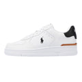 Ralph Lauren Masters Court Zapatillas De Cuero Blancas/Negras Para Hombre