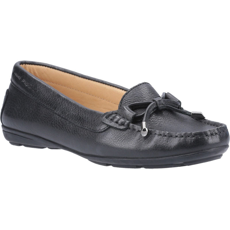 Hush Puppies Maggie Mocasines De Cuero Negros Para Mujer