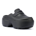 Crocs Stomp Mocasines Negros Para Mujer