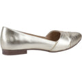 Hush Puppies Marley Ballerina Bailarinas De Piel Para Mujer En Color Dorado.