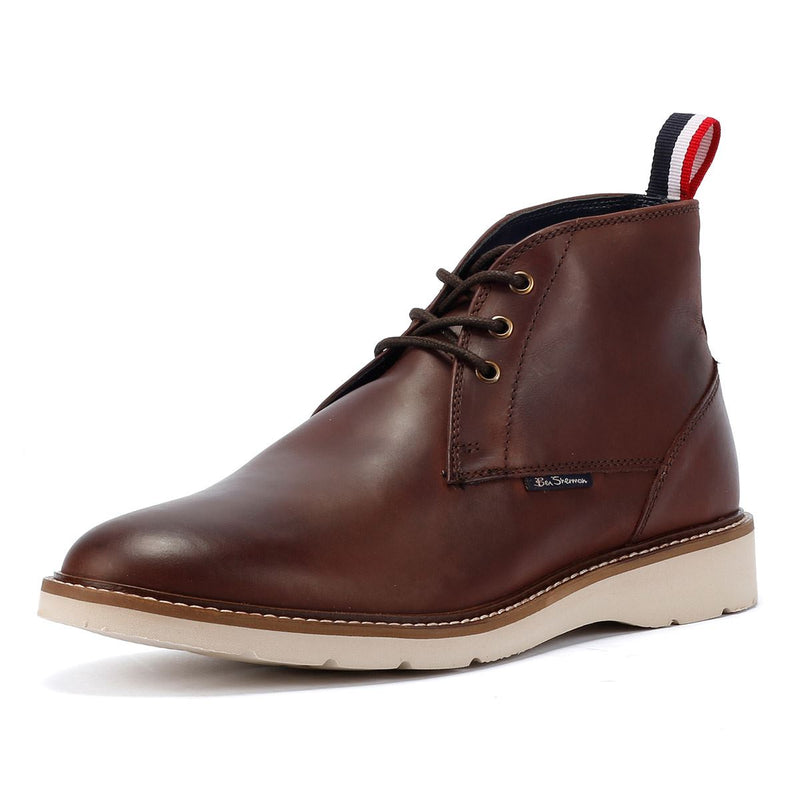 Ben Sherman Hampton Botas Rojas De Cuero Para Hombre.