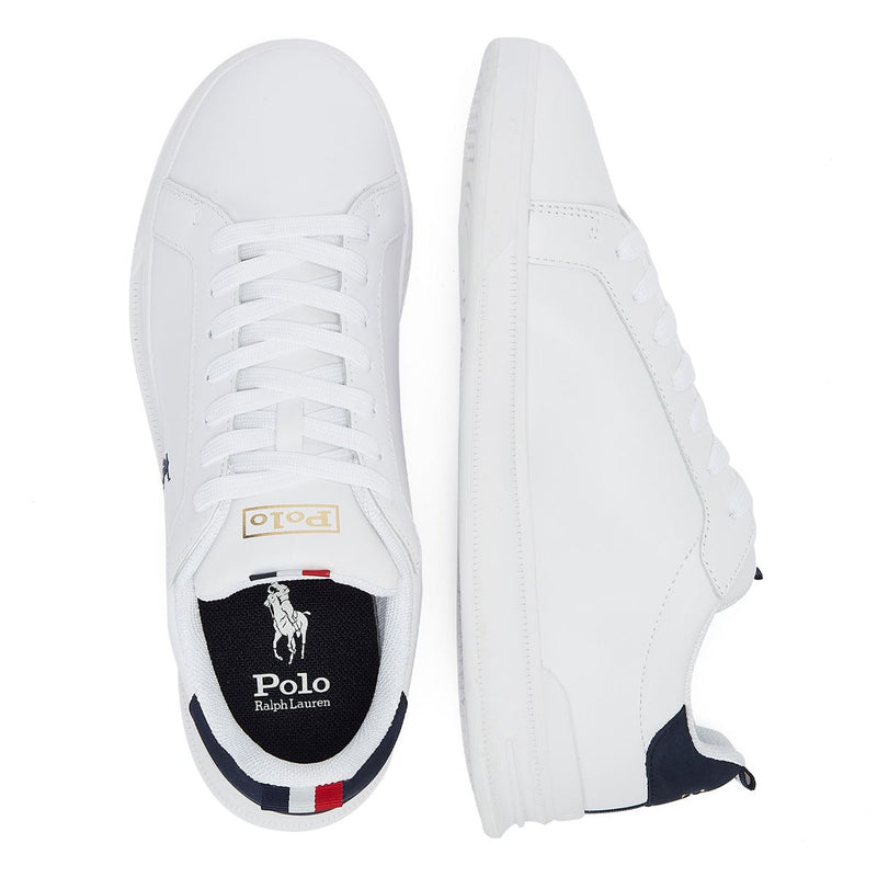 Ralph Lauren Zapatillas Bajas De Cuero Premium Blancas