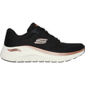 Skechers Arch Fit 2.0 Glow The Distance Zapatillas De Mujer Negras/Oro Rosa De Tela