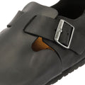 Birkenstock London Zapatos De Cuero Negros Para Mujer