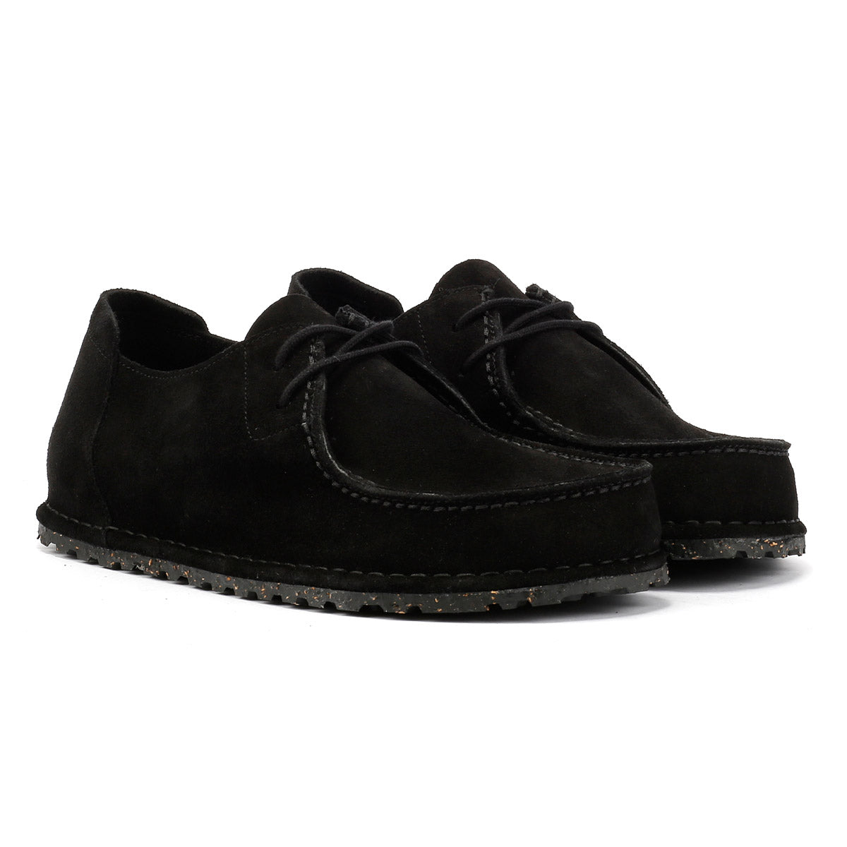 Birkenstock Utti Zapatos Mocasines Negros De Ante Para Hombre