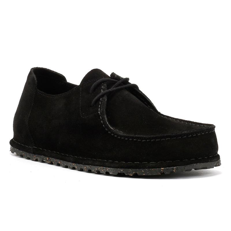 Birkenstock Utti Zapatos Mocasines Negros De Ante Para Hombre