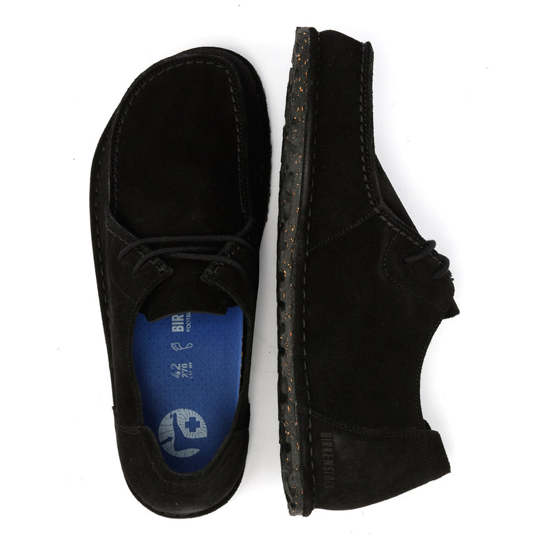 Birkenstock Utti Zapatos Mocasines Negros De Ante Para Hombre