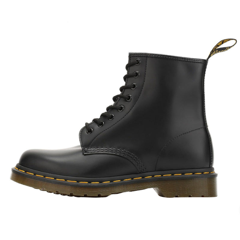 Dr. Martens 1460 Botas De Cuero Negro Liso Para Mujeres