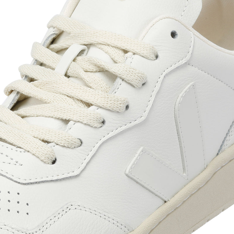 Veja V-90 Zapatillas Blancas De Cuero Para Hombre