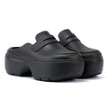 Crocs Stomp Mocasines Negros Para Mujer