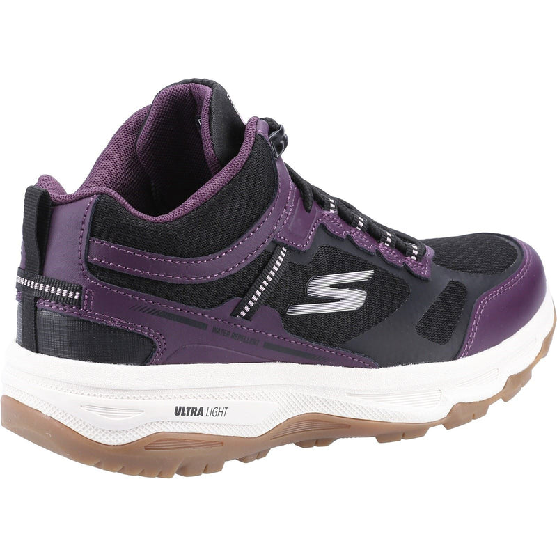 Skechers Go Run Trail Altitude Zapatillas De Cuero Para Mujer En Negro/Morado