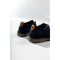 Hush Puppies Scout Zapatos De Ante Azul Marino Para Hombre Con Cordones