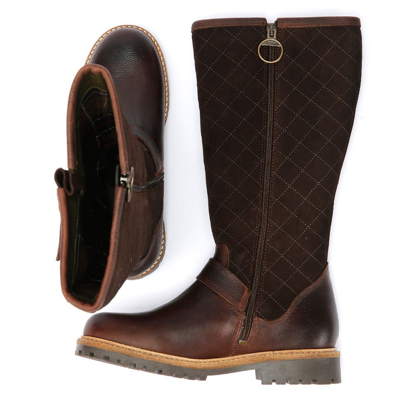 Barbour Willow Tall Botas Marrones De Mujer De Ante