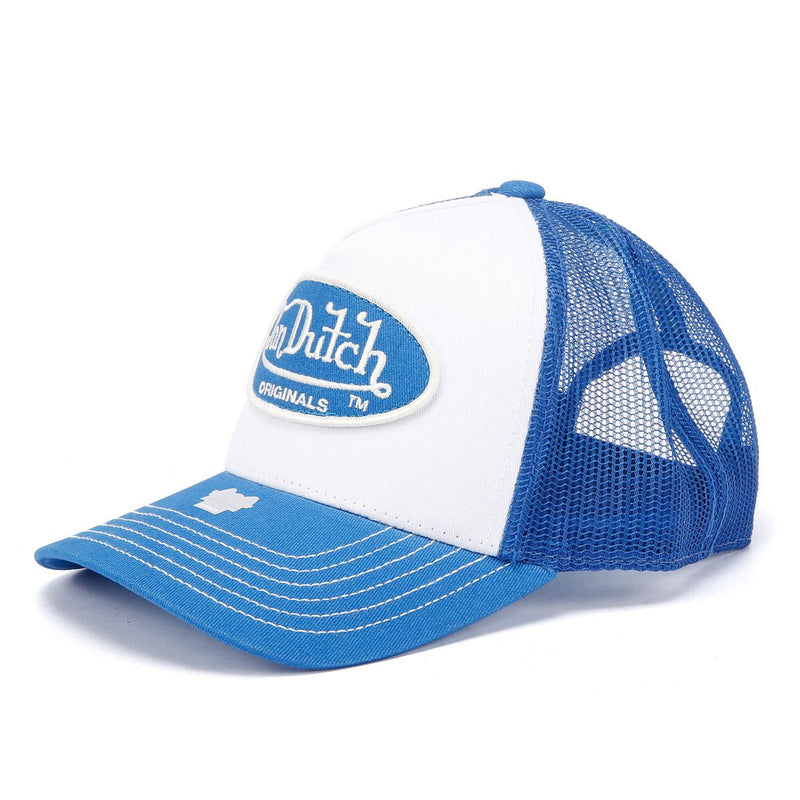 Von Dutch Trucker Boston Gorras Blancas/Azules De Algodón