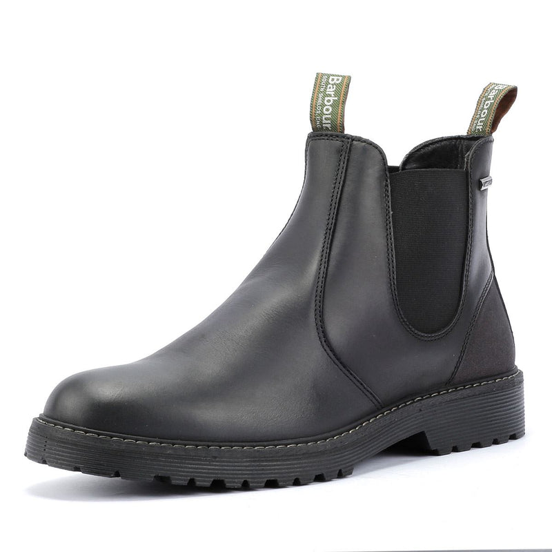 Barbour Patton Botas Negras De Cuero Para Hombre