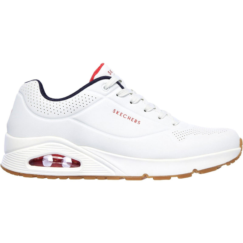 Skechers Uno Stand On Air Zapatillas Sintéticas Para Hombre En Blanco/Marino/Rojo