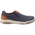 Hush Puppies Fletcher Mocasines De Piel Para Hombre En Azul Marino/Beige