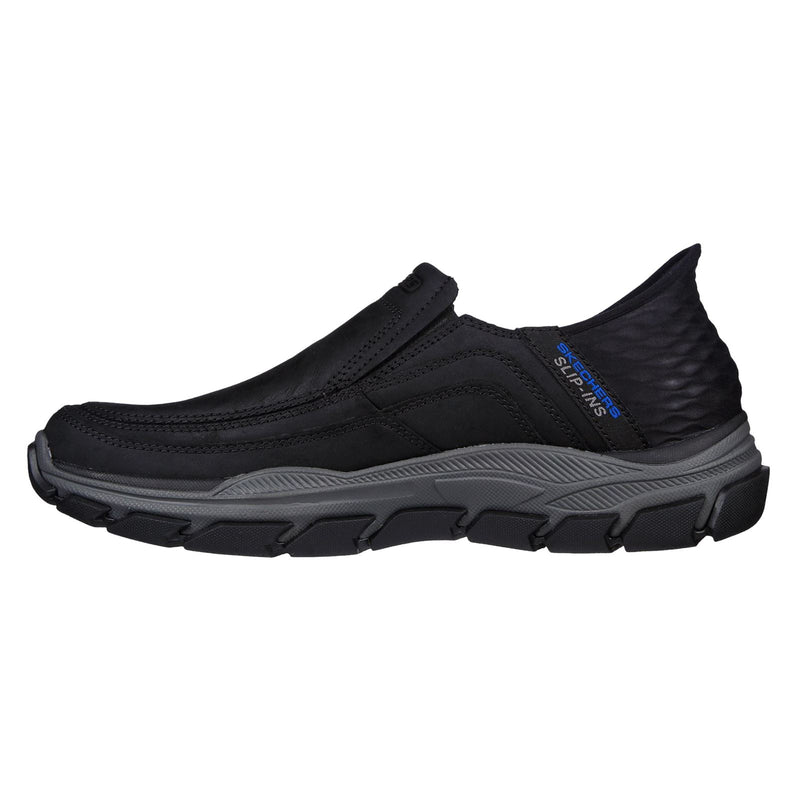 Skechers Respected Elgin Zapatos Mocasines De Cuero Para Hombre En Color Negro.