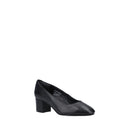 Hush Puppies Anna Tacones Negros De Cuero Para Mujeres