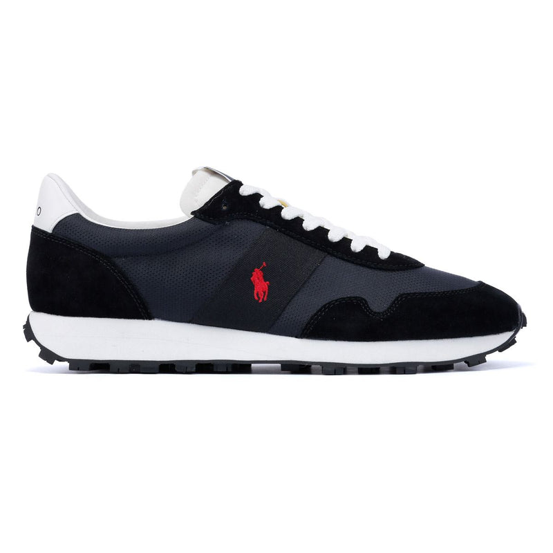 Ralph Lauren Trail 125 Zapatillas De Piel Para Hombre En Negro.