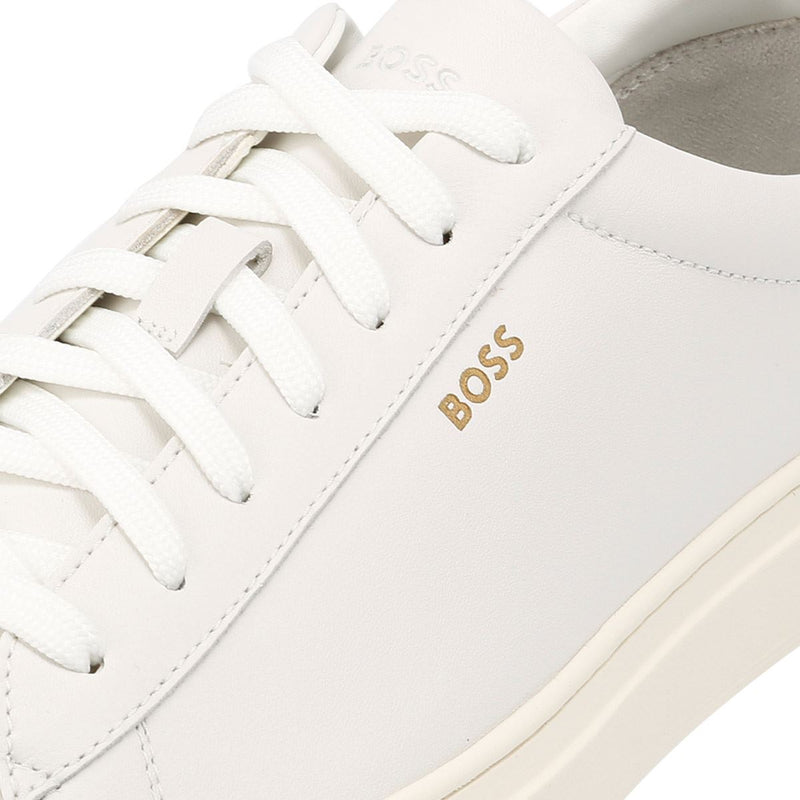 Boss Kieran Tennis Zapatillas Blancas De Cuero Para Hombre