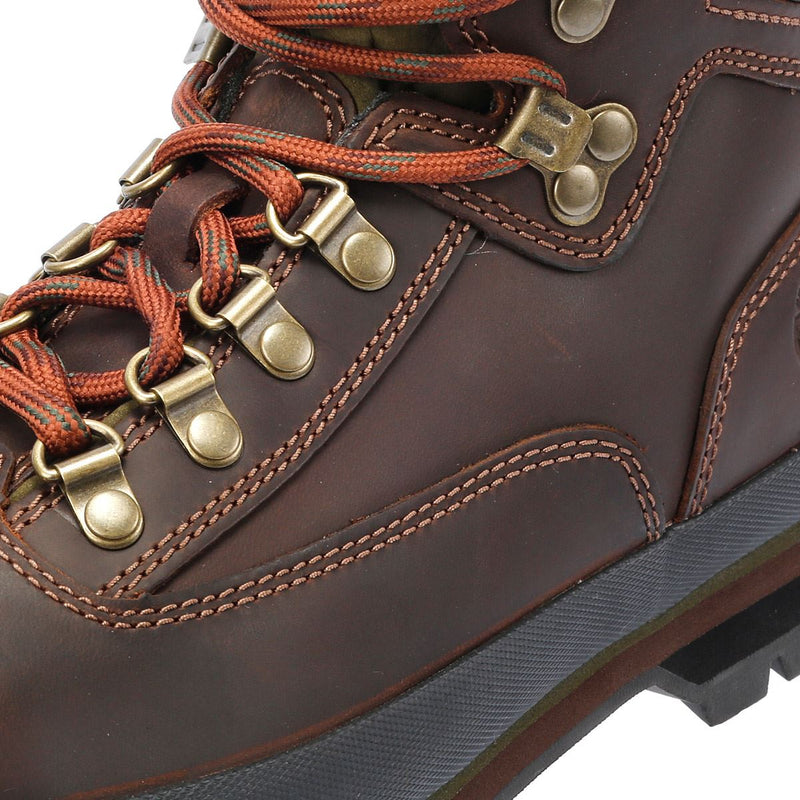 Timberland Euro Hiker Mid Lace Botas De Cuero Marrón Para Hombre