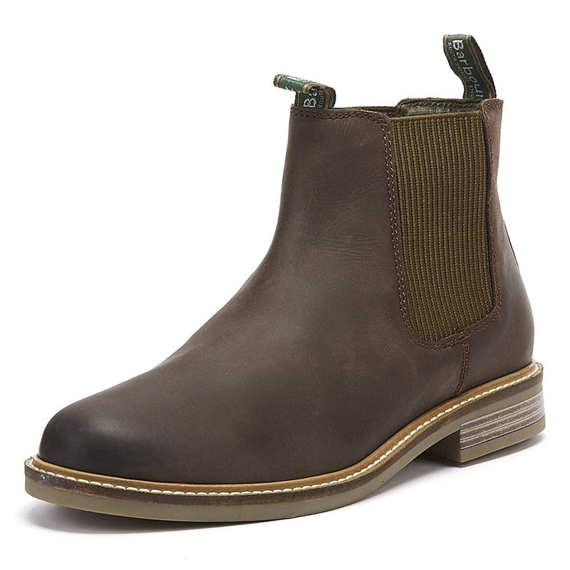 Barbour Botas Chelsea Marrón Chocolate Para Hombres De Farsley