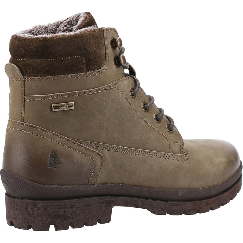 Hush Puppies Annay Botas De Cuero Para Mujer Color Caqui