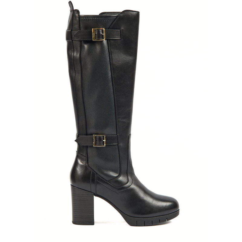 Pod Nitika Botas Negras De Cuero Para Mujer.