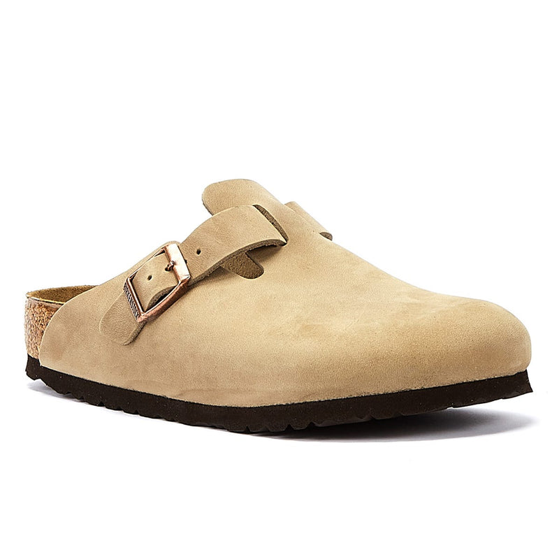 Birkenstock Boston Waxy Marrón Tabaco Zuecos