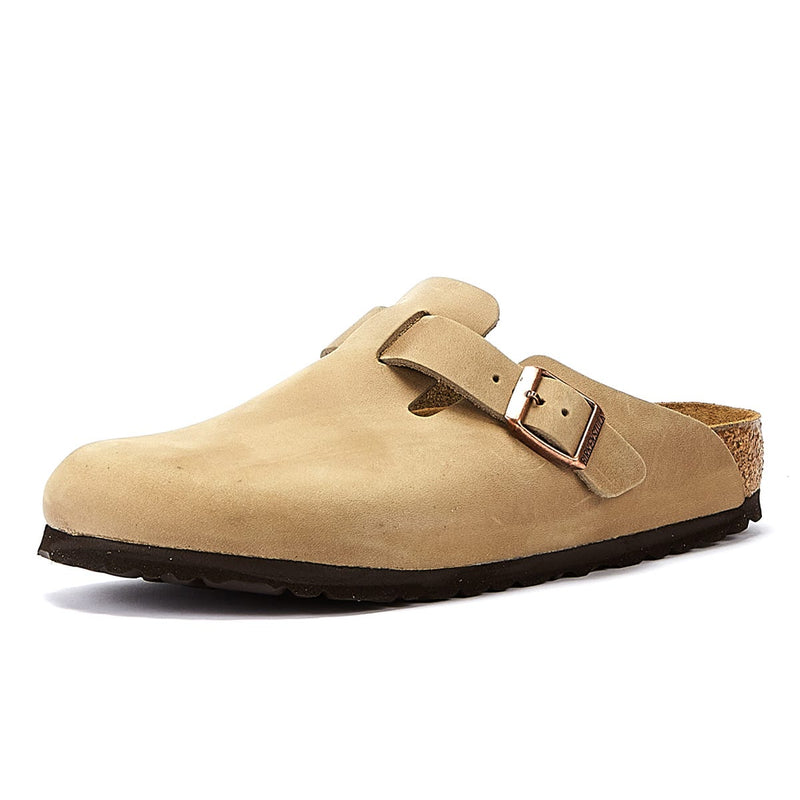 Birkenstock Boston Waxy Marrón Tabaco Zuecos