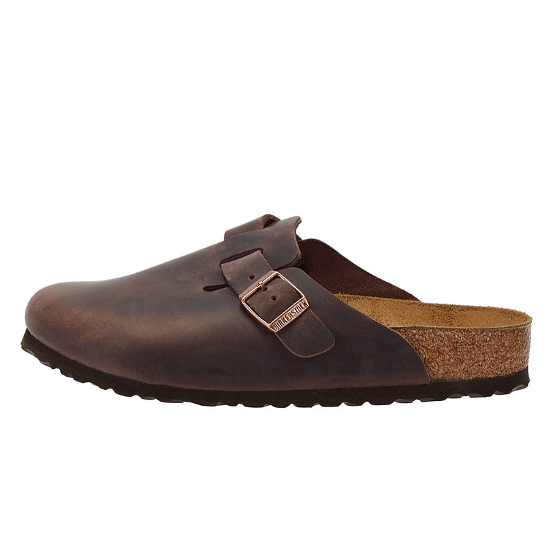 Birkenstock Zapatillas De Cuero Engrasado Habana Boston