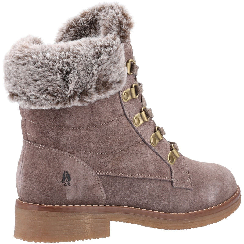 Hush Puppies Florence Botas De Cuero Para Mujer En Color Topo.