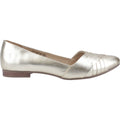 Hush Puppies Marley Ballerina Bailarinas De Piel Para Mujer En Color Dorado.