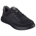 Skechers Proven - Aldeno Zapatos De Hombre Negros De Cuero Con Cordones.