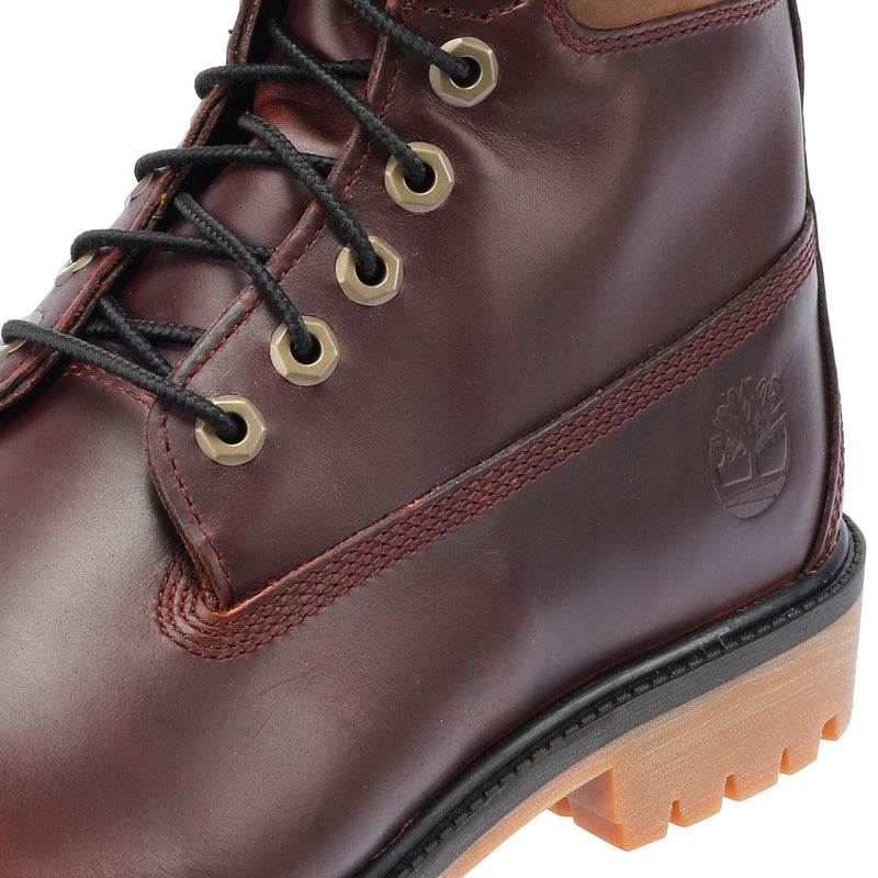 Timberland Heritage 6 Inch Waterproof Botas Rojas De Cuero Para Hombre.