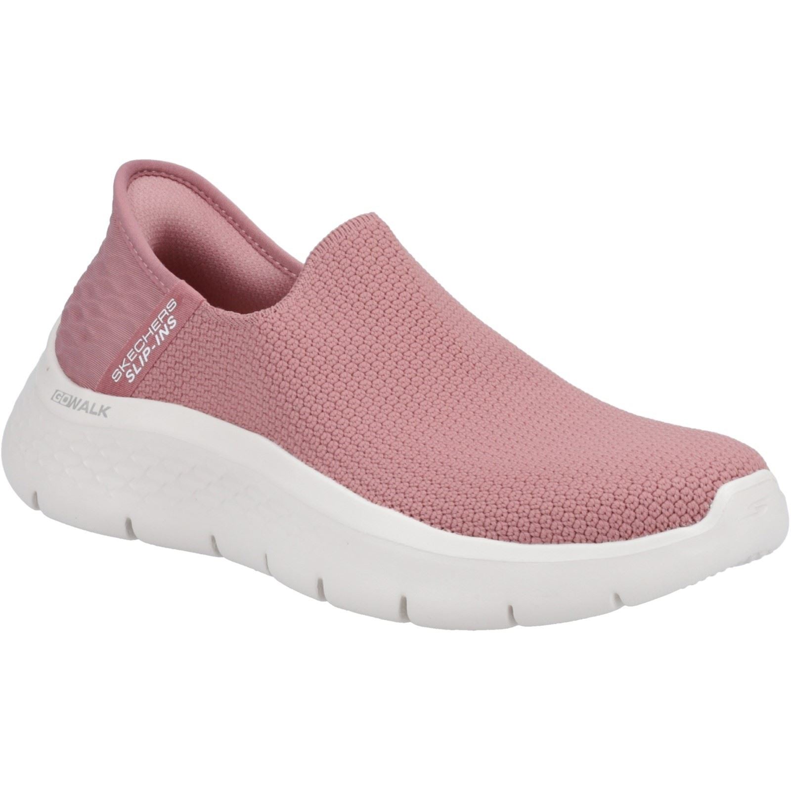 Skechers Go Walk Flex Sunset View Zapatillas De Mujer De Poliéster Color Rosa