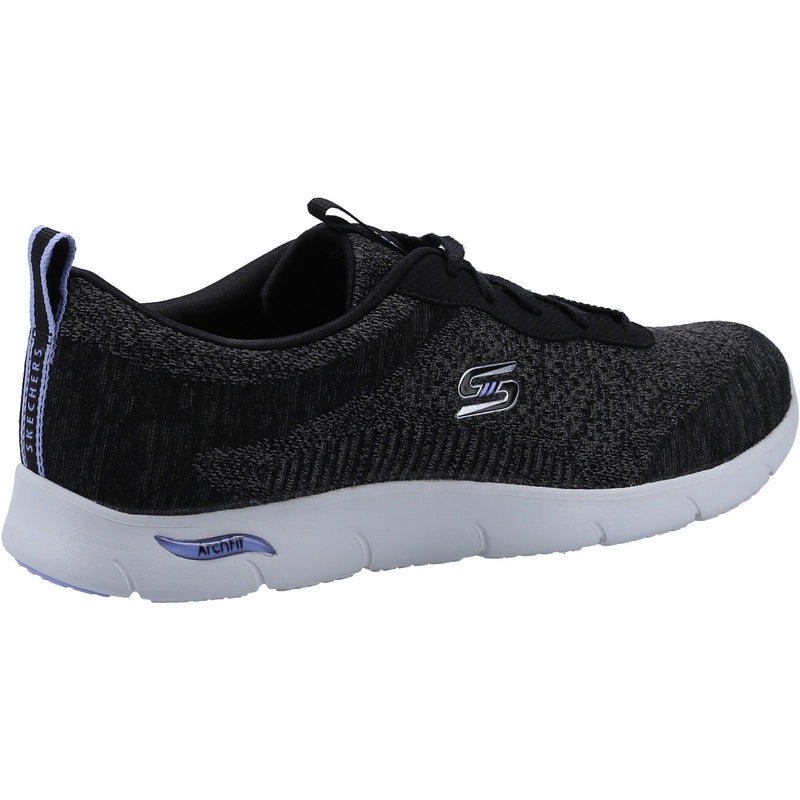 Skechers Arch Fit Refine Zapatillas De Mujer De Poliéster En Negro/Blanco