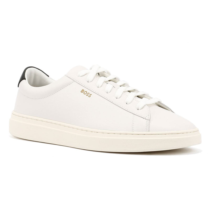 Boss Kieran Tennis Zapatillas Blancas De Cuero Para Hombre