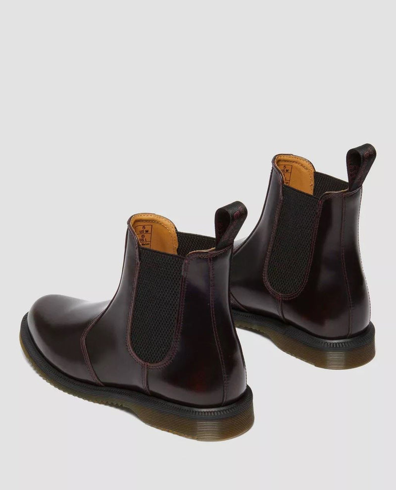 Dr. Martens Flora Chelsea Botas De Cuero Rojas Para Mujer