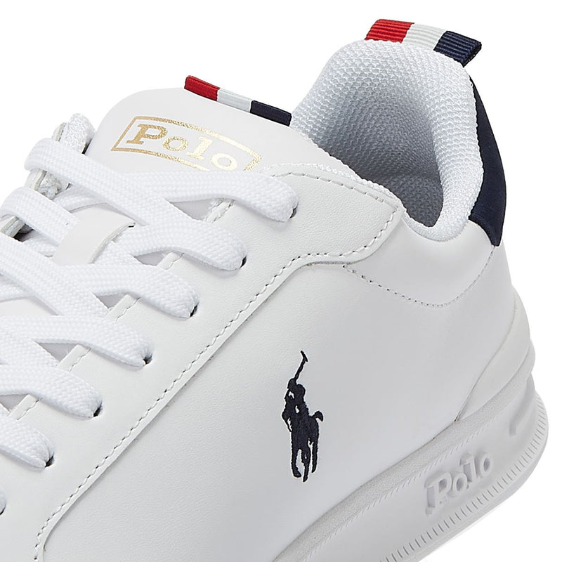 Ralph Lauren Zapatillas Bajas De Cuero Premium Blancas