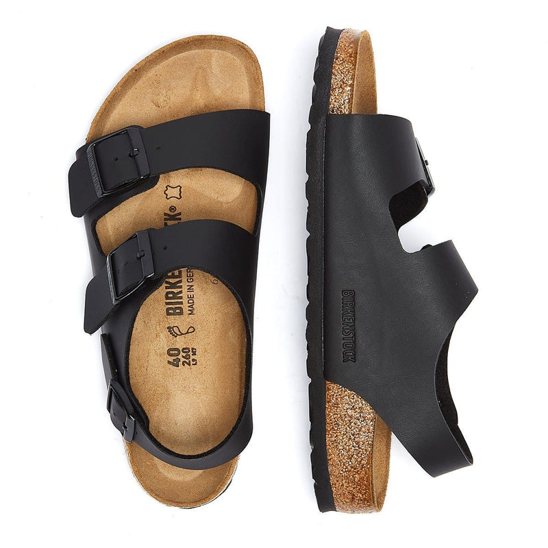 Birkenstock Sandalias Negras Milano Birko Flor