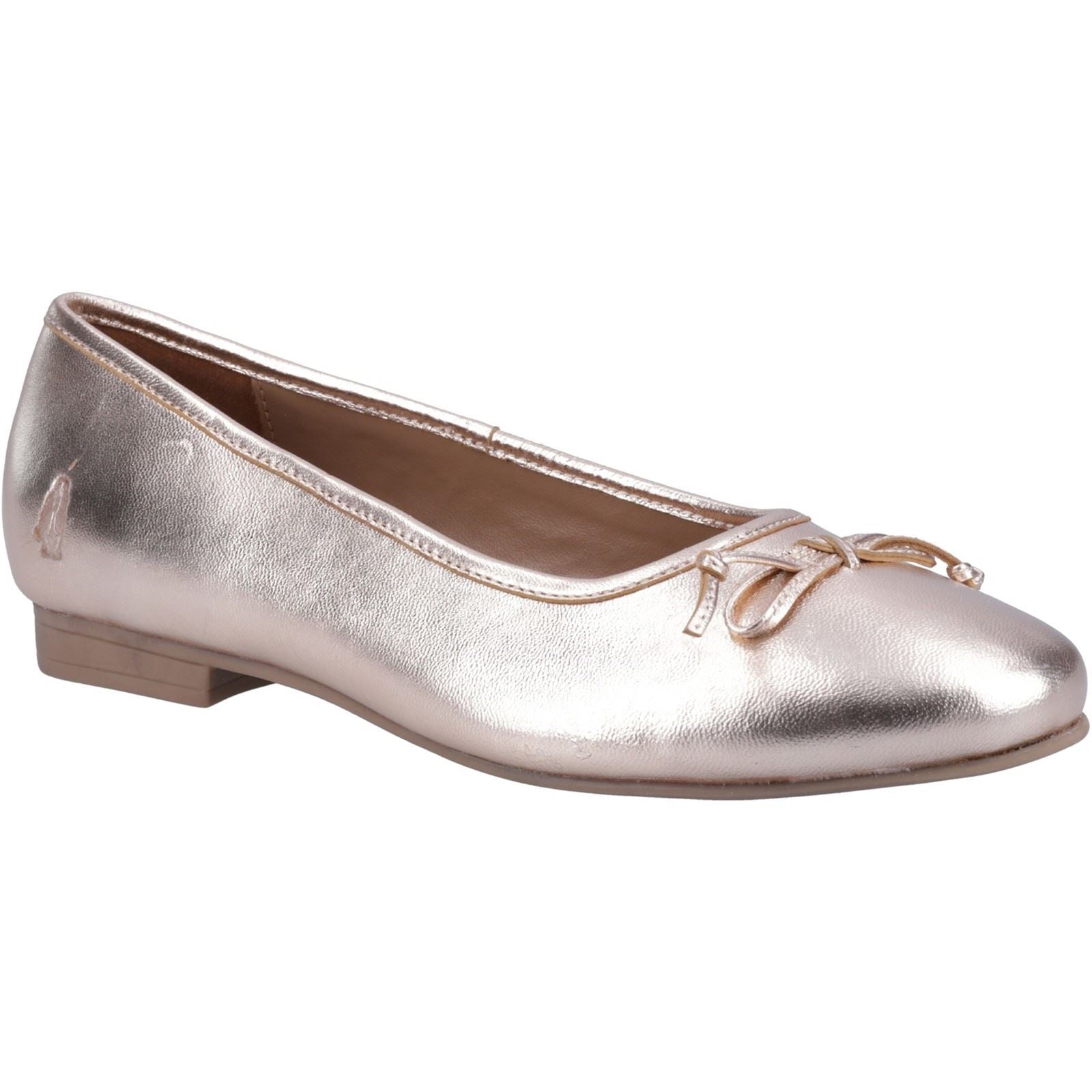 Hush Puppies Naomi Bailarinas De Cuero Para Mujer En Color Oro Rosa