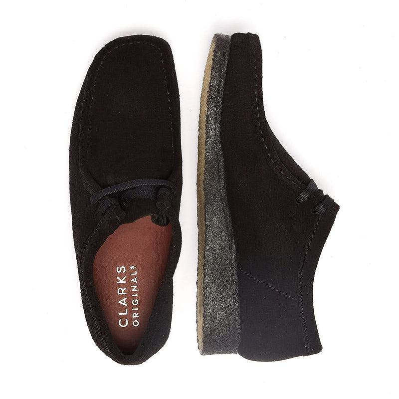 Clarks Zapatos Negros Originales Wallabee Para Hombres